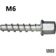 CELO Wkręt do betonu BTS6H 6x35 M6 (100 szt.) 9ZG635M6BTSH