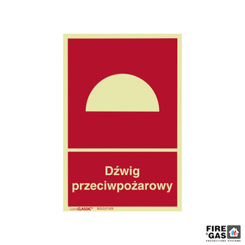 ZNAK Dźwig przeciwpożarowy 15x10 F109