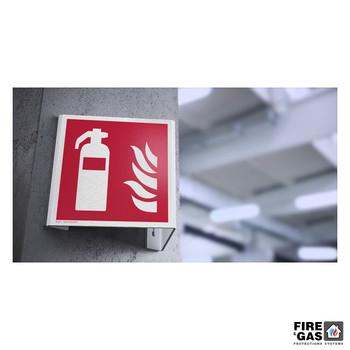 ZNAK Gaśnica (3D) regulowany 20x20_R F001-3D_R