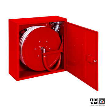 BOXMET Hydrant wewnętrzny H33-Z-30 Hydrant DN33 zawieszany z bębnem, wąż 30 m, biały