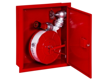 Hydrant wewnętrzny H52-W-15 wnękowy na bębnie, wąż 15m, czerwony