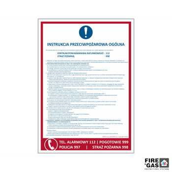 Instrukcja przeciwpożarowa ogólna IN004