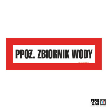 ZNAK Ppoż. zbiornik wody 68x23 T241