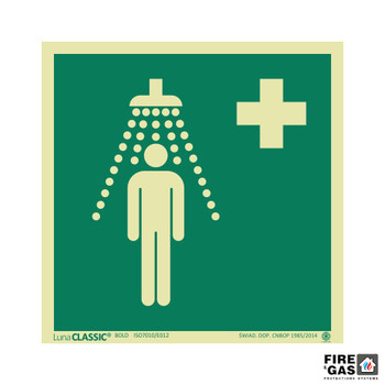ZNAK Prysznic bezpieczeństwa 15x15 E012