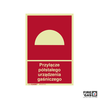 ZNAK Przyłącze półstałego urządzenia gaśniczego 22x15 F112
