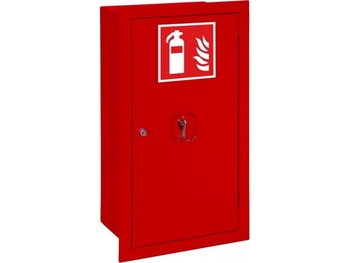 Szafka na gaśnice SG4/6-W-1 wnękowa na 1 gaśnicę, biała