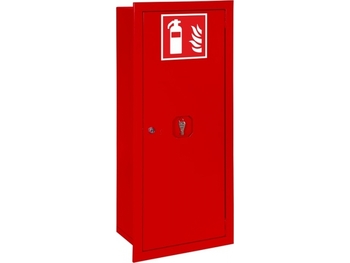 Szafka na gaśnice SG5/12-W-1 wnękowa na 1 gaśnicę, czerwona