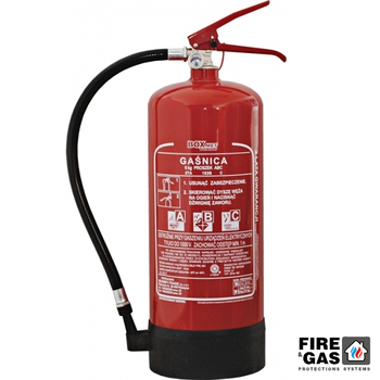 BOXMET Gaśnica proszkowa 6 kg GP-6x ABC z podstawą