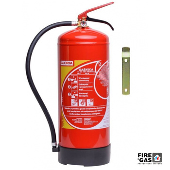 GLORIA Gaśnica proszkowa 12 kg GP-12x ABC PD 12 GA z wieszakiem