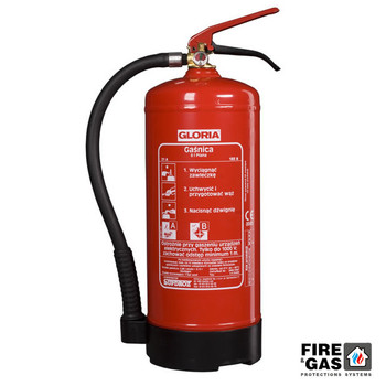 GLORIA Gaśnica pianowa 6 L GPN-6x AB SD6 z wieszakiem