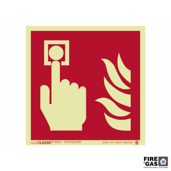 ZNAK Alarm pożarowy ROP 10x10 F005