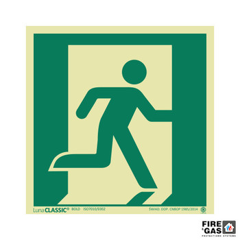 ZNAK Wyjście ewakuacyjne prawe 20x20 E002