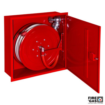 BOXMET Hydrant wewnętrzny H33-W-20 Hydrant DN33 wnękowy z bębnem, wąż 20 m czerwony