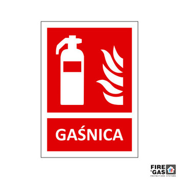 ZNAK Gaśnica 25x35 TN410