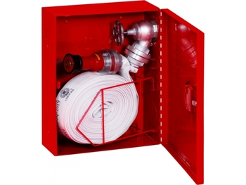 Hydrant wewnętrzny H52E-Z-20K DN52 EKO zawieszany z koszem, wąż 20m, czerwony