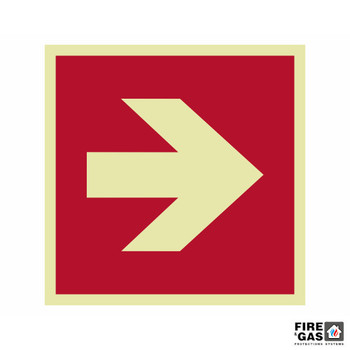 ZNAK Kierunek do miejsca sprzętu PPOŻ 20x20 F200