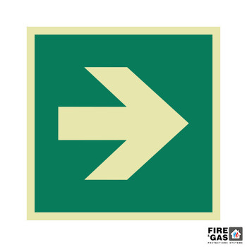 ZNAK Kierunek drogi ewakuacyjnej 90st. 15x15 E005