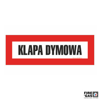 ZNAK Klapa dymowa 68x23 T243