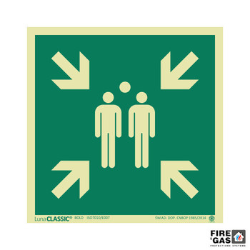 ZNAK Miejsce zbiórki do ewakuacji 20x20 E007