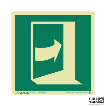 ZNAK Pchać aby otworzyć drzwi (prawe) 15x15 E023