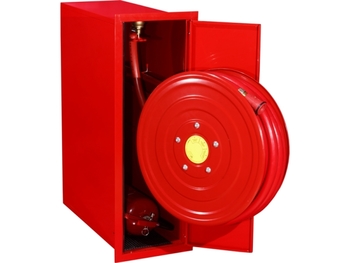 Hydrant wewnętrzny H25BW-W-KP-20 Hydrant DN25, wnękowy boczny wyjezdny z miejscem na gaśnicę pod spodem, czerwony