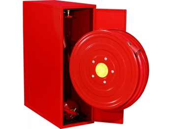 Hydrant wewnętrzny H25BW-Z-KP-30 Hydrant DN25, wnękowy boczny wyjezdny z miejscem na gaśnicę pod spodem, czerwony