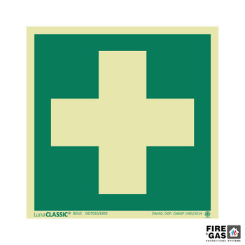 ZNAK Punkt pierwszej pomocy medycznej 35x35 E003