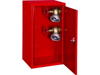 Szafka na 2 zawory SPS-Z-2 smukła zawieszana, czerwona