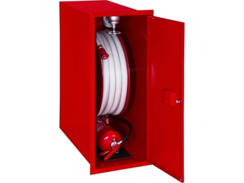 Hydrant wewnętrzny H33B-W-KP-20 Hydrant DN33, boczny wnękowy, wąż 20m, czerwony