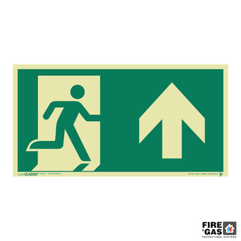 ZNAK Wyjście ewakuacyjne strzałka na wprost (prawe) 15x28,5 E102