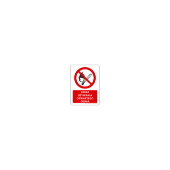 Zakaz używania otwartego ognia P003V