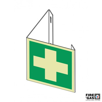 ZNAK Apteczka pierwsza pomoc 15x15 E003-3D_R 3D z regulacją kąta