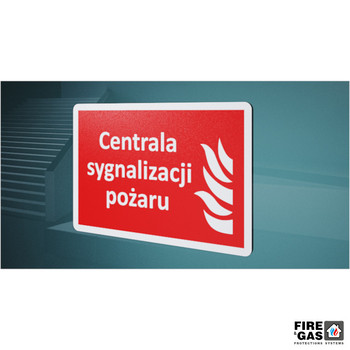 ZNAK Centrala sygnalizacji pożaru 10x15 F120