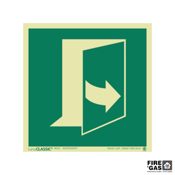 ZNAK Ciągnąć aby otworzyć drzwi prawe 15x15 E057